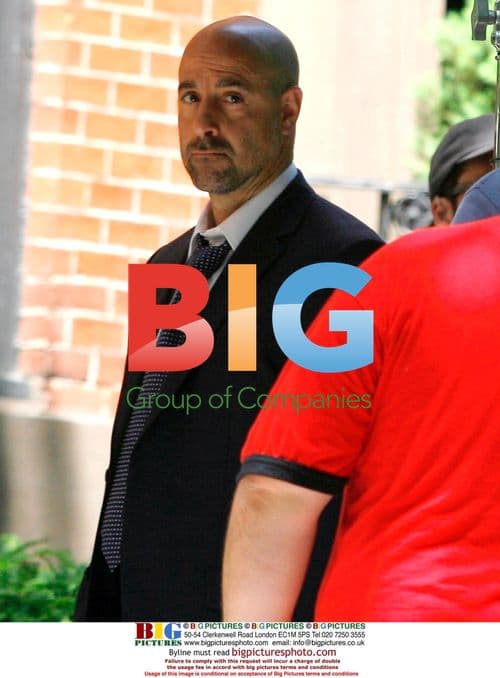 Stanley Tucci on Movie Set
