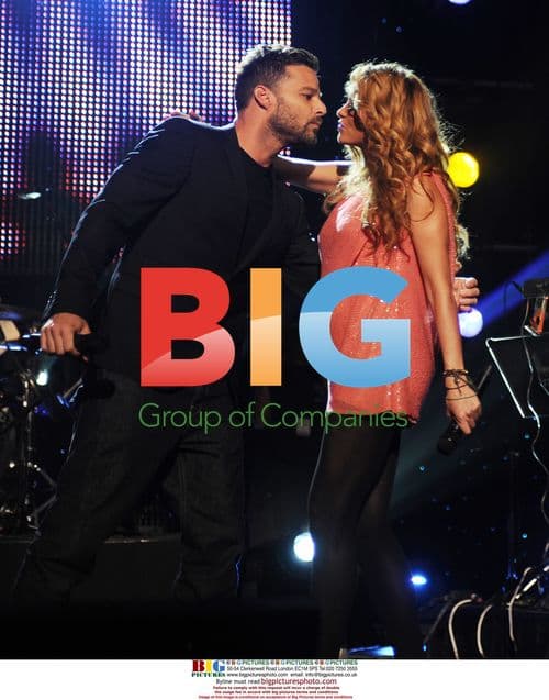 Ricky Martin and Paulina Rubio at Concert