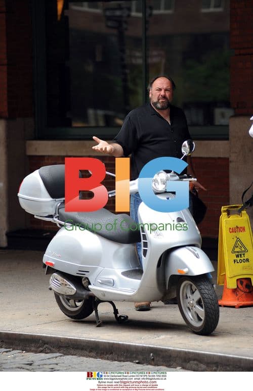 James Gandolfini on Vespa in NYC