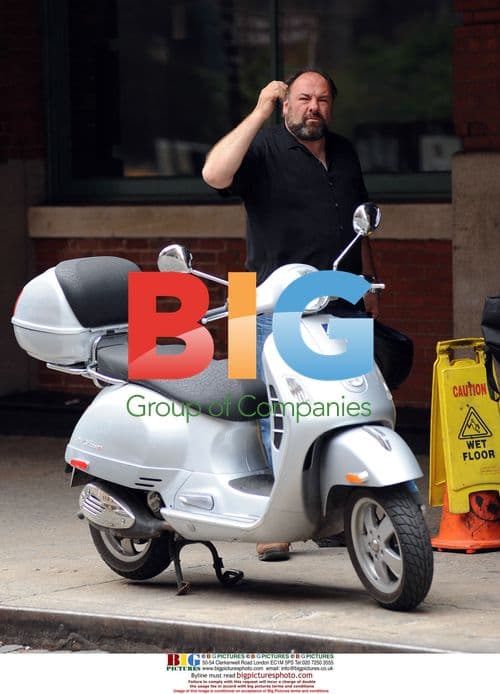 James Gandolfini on Vespa in Tribeca