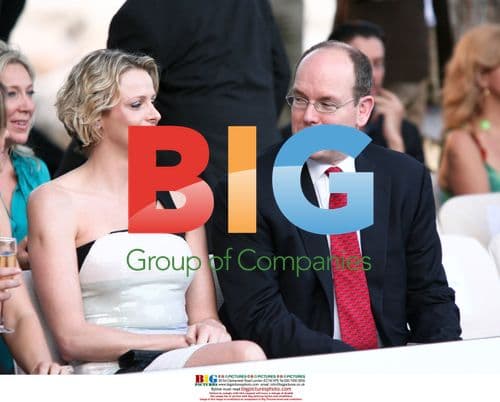 Prince Albert and Charlene Wittstock at Amber Fashion Show