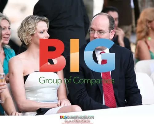 Prince Albert and Charlene Wittstock at Amber Fashion Show