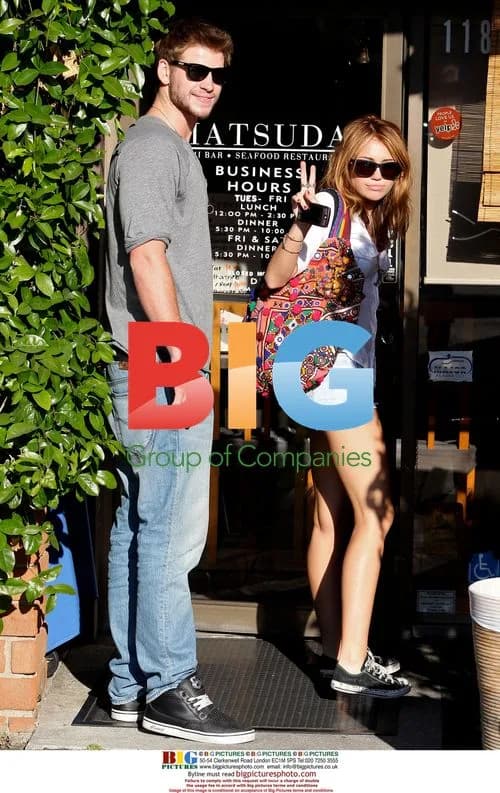 Miley Cyrus and Liam Hemsworth Grab Sushi