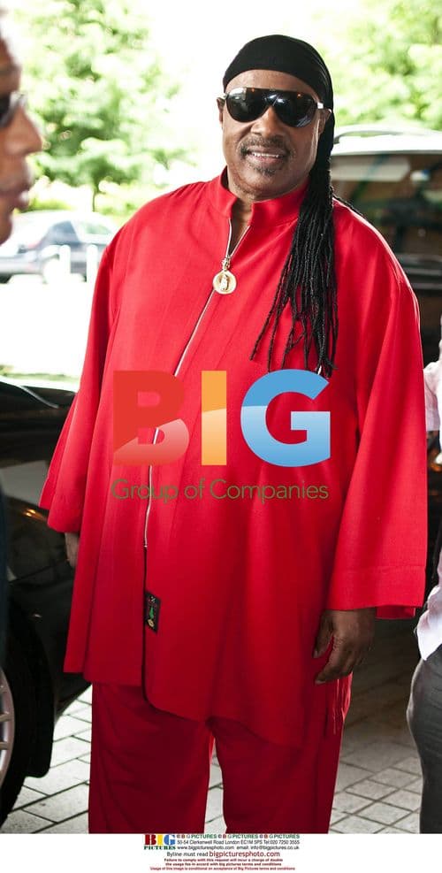 Stevie Wonder leaving hotel in Dublin