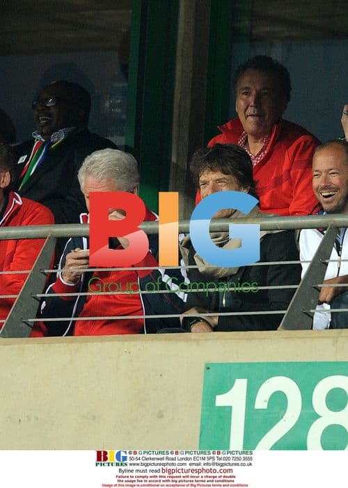 Bill Clinton and Mick Jagger Watch World Cup
