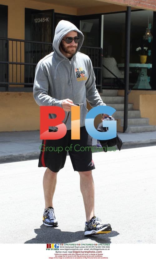 Jake Gyllenhaal leaving gym in West Hollywood