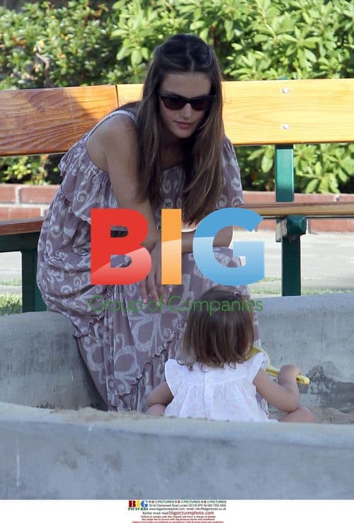 Alessandra Ambrosio and family at park