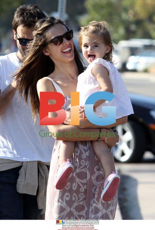 Alessandra Ambrosio with daughter at Malibu park