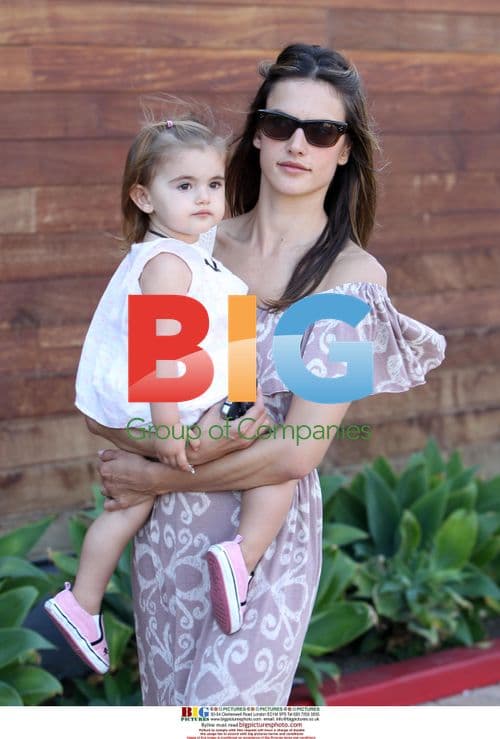 Alessandra Ambrosio and daughter Anja at Malibu park