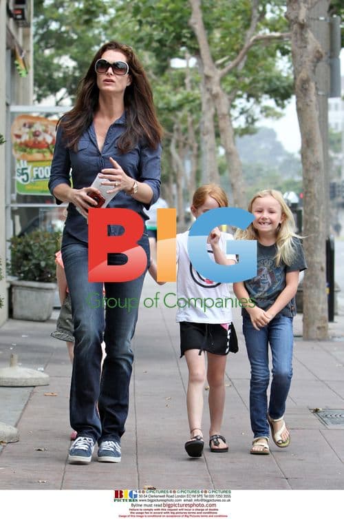 Brooke Shields and Family at Dog Park