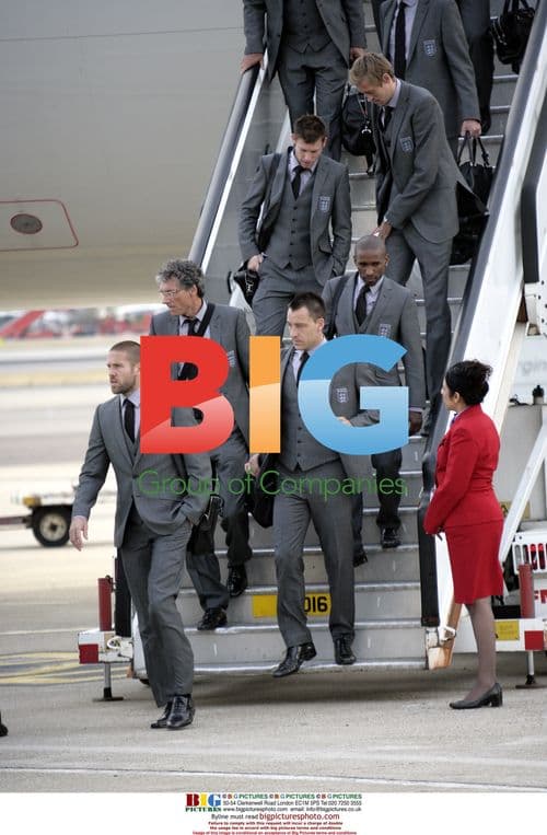 England Football Team Arrives Home from World Cup 2010