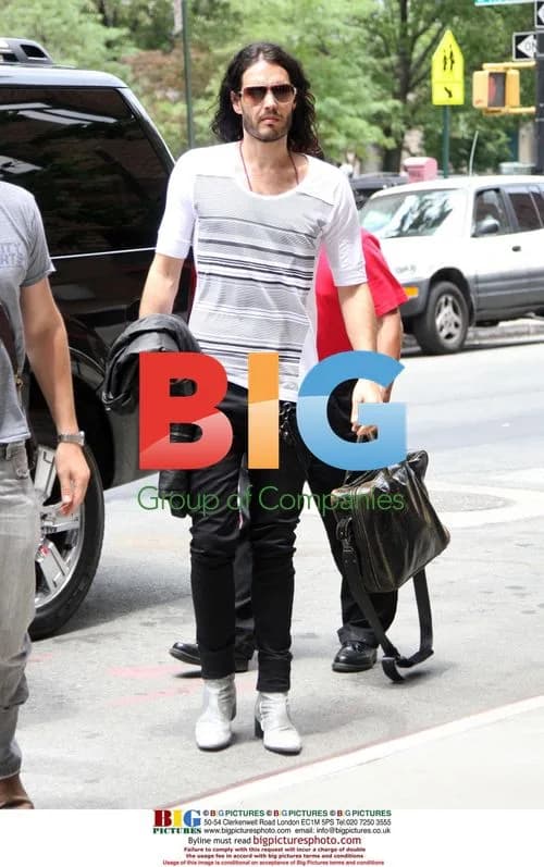 Russell Brand Arrives at NYC Hotel