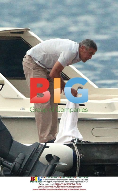 George Clooney and Elisabetta Canalis Boat Trip, Lake Como