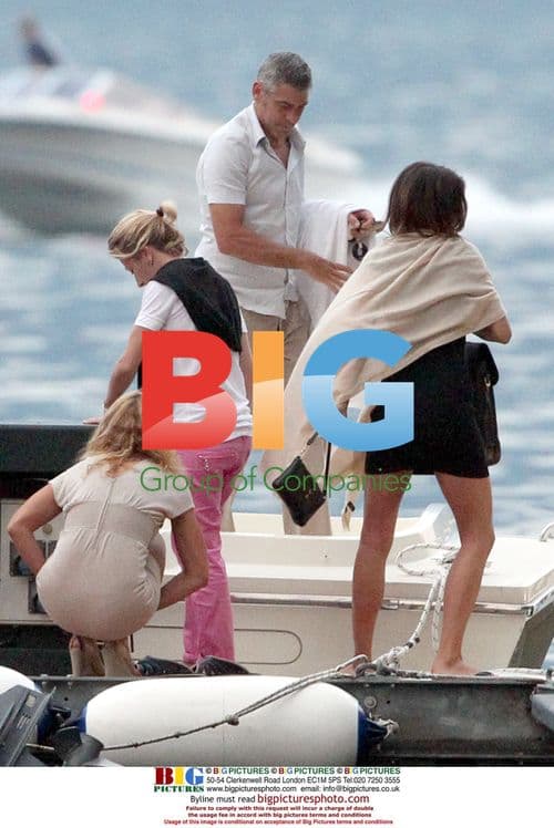 George Clooney and friends on Lake Como boat trip