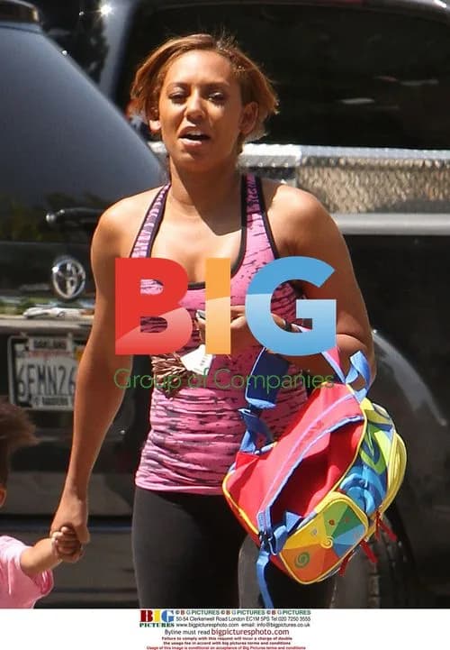 Mel B picks up daughter from school