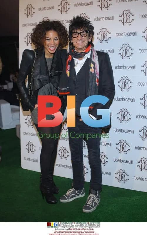 Ronnie Wood and Ana Araujo at Cavalli Party