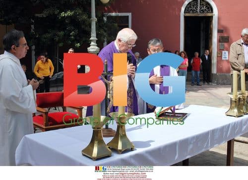 Priest Serves Mass Outside Damaged Church in Chile