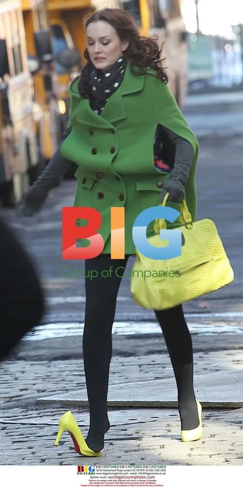 Leighton Meester on Gossip Girl Set