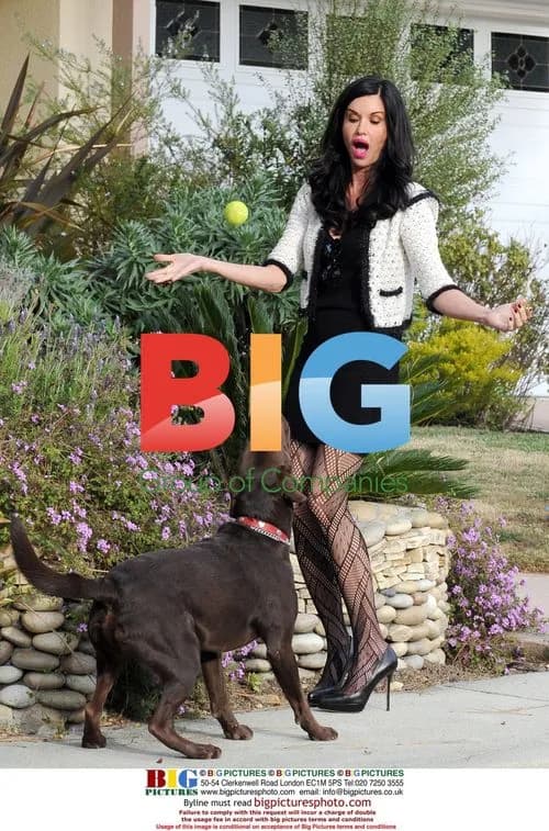 Janice Dickinson Walks Dogs in Bel Air