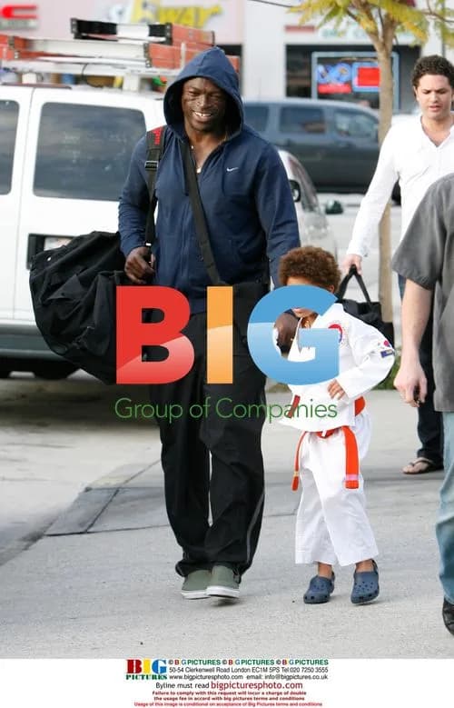 Heidi Klum with baby Lou at karate class