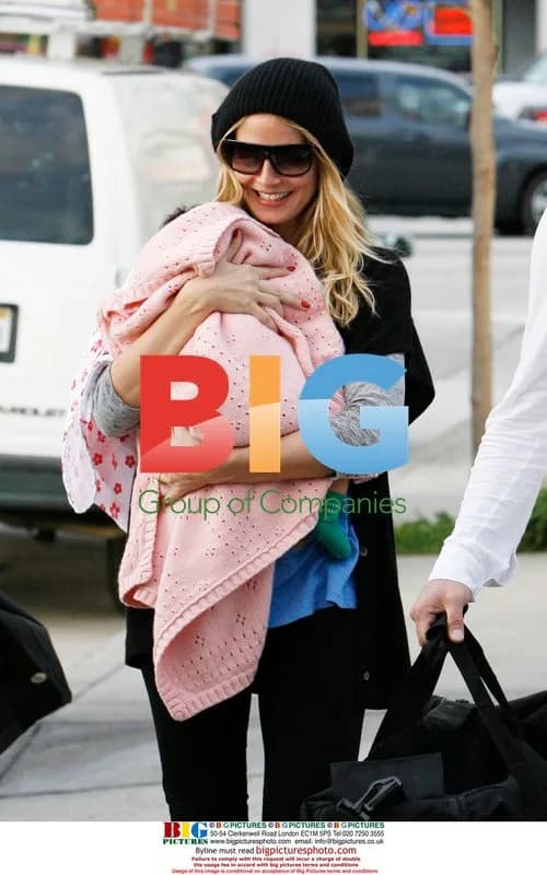 Heidi Klum with baby Lou at Karate class