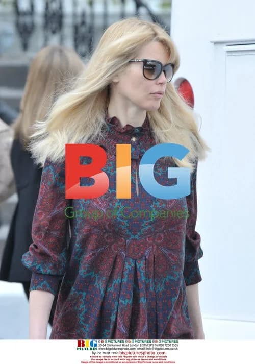 Claudia Schiffer Drops Kids Off at School