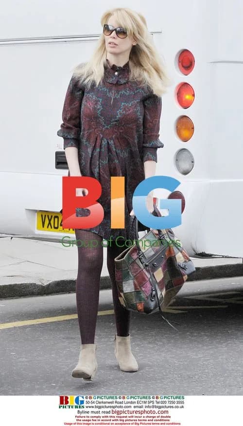 Claudia Schiffer Dropping Kids Off at School