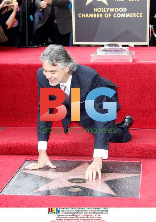 Andrea Bocelli Honored on Hollywood Walk of Fame