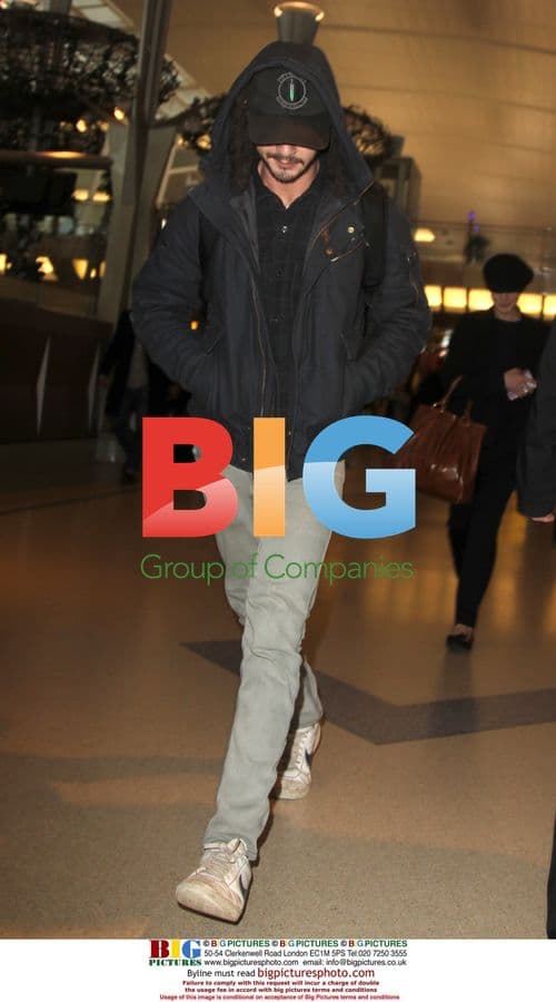 Shia LeBeouf and Carey Mulligan at JFK Airport