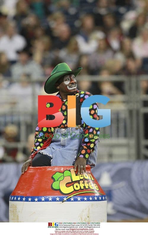 Rodeo Clown Leon Coffee at Houston Livestock Show and Rodeo