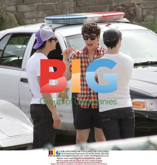 Jonas Brothers on Set of 'JONAS'