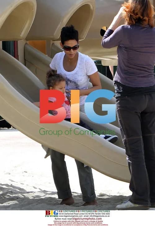 Halle Berry with daughter Nahla at park