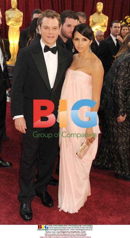 Matt Damon and Luciana Barroso at 2010 Oscars