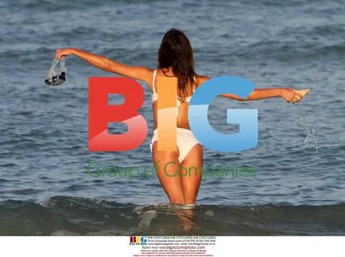 Model Belen Rodriguez filming commercial in Miami