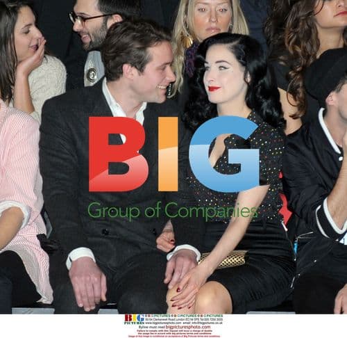 Dita Von Teese and Louis Marie de Castelbajac at Castelbajac Fashion Show