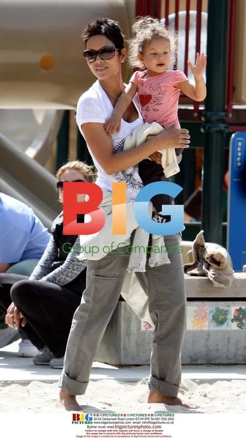 Halle Berry with daughter Nahla at park