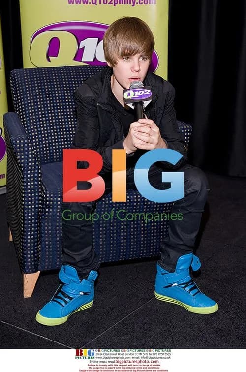 Justin Bieber Visits Q102 Radio Station