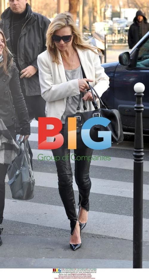 Kate Moss leaves hotel for Hermès in Paris