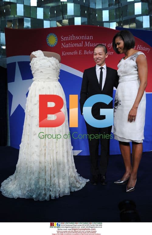 Michelle Obama and Jason Wu at Smithsonian Gown Donation