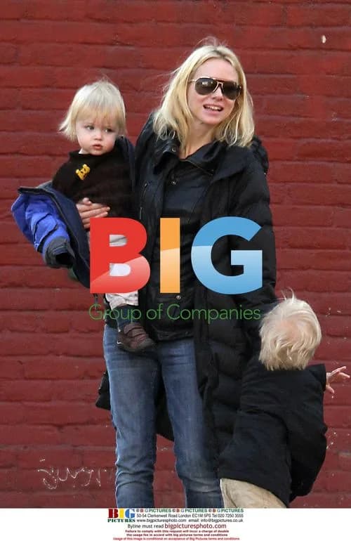 Naomi Watts and Liev Schreiber with Kids in NYC