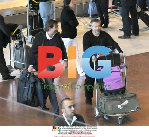 Tahar Rahim and Luc Besson Arrive at Paris Airport