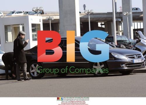 Tahar Rahim and Luc Besson at Paris Airport