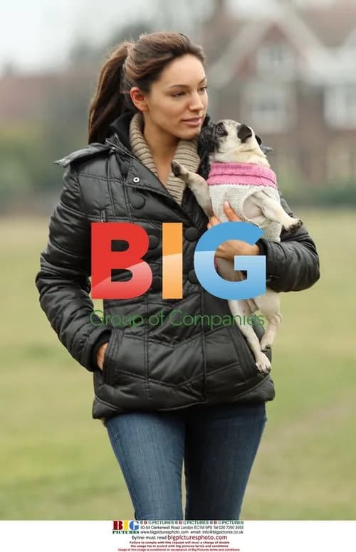 Kelly Brook Takes Dog Rocky to Park
