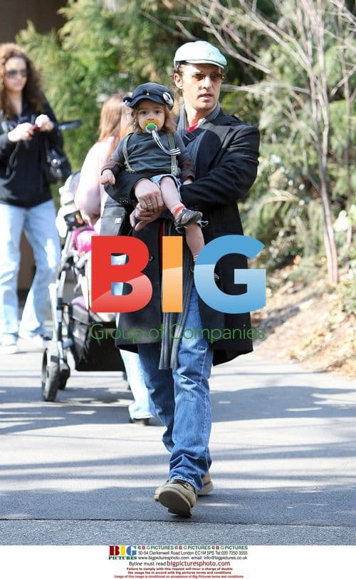 Matthew McConaughey and Son at Central Park Zoo