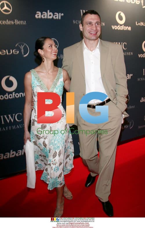 Vitali Klitschko and wife at Laureus Welcome Party
