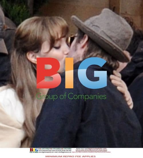 Brad Pitt and Kids on Angelina Jolie's Filmset