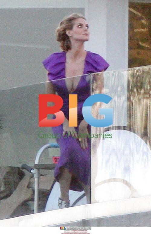 Heidi Klum in Colorful Garments at Photo Shoot