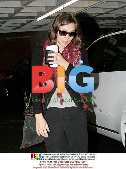 Maggie Gyllenhaal grabs coffee in Beverly Hills