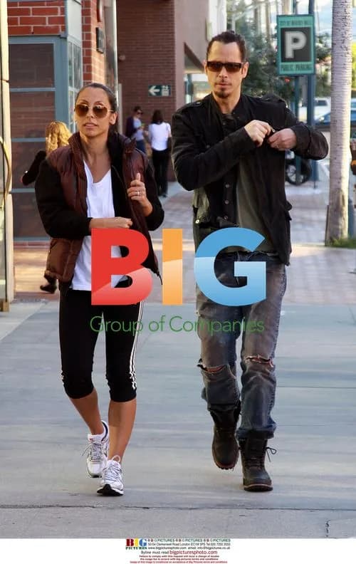 Chris Cornell with wife in LA