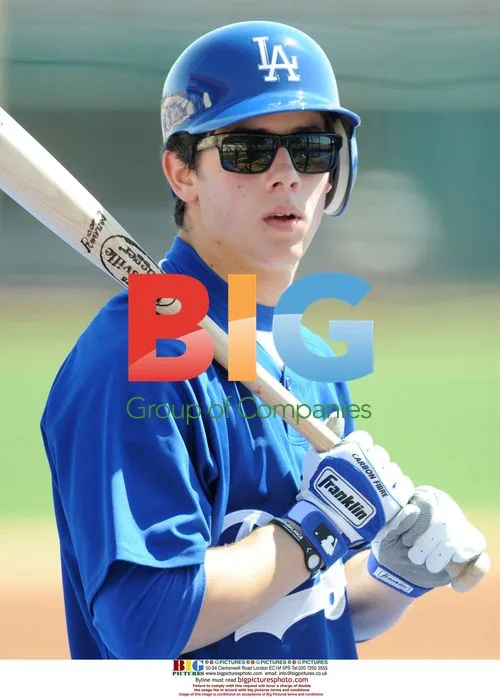 Nick Jonas at LA Dodgers Spring Training